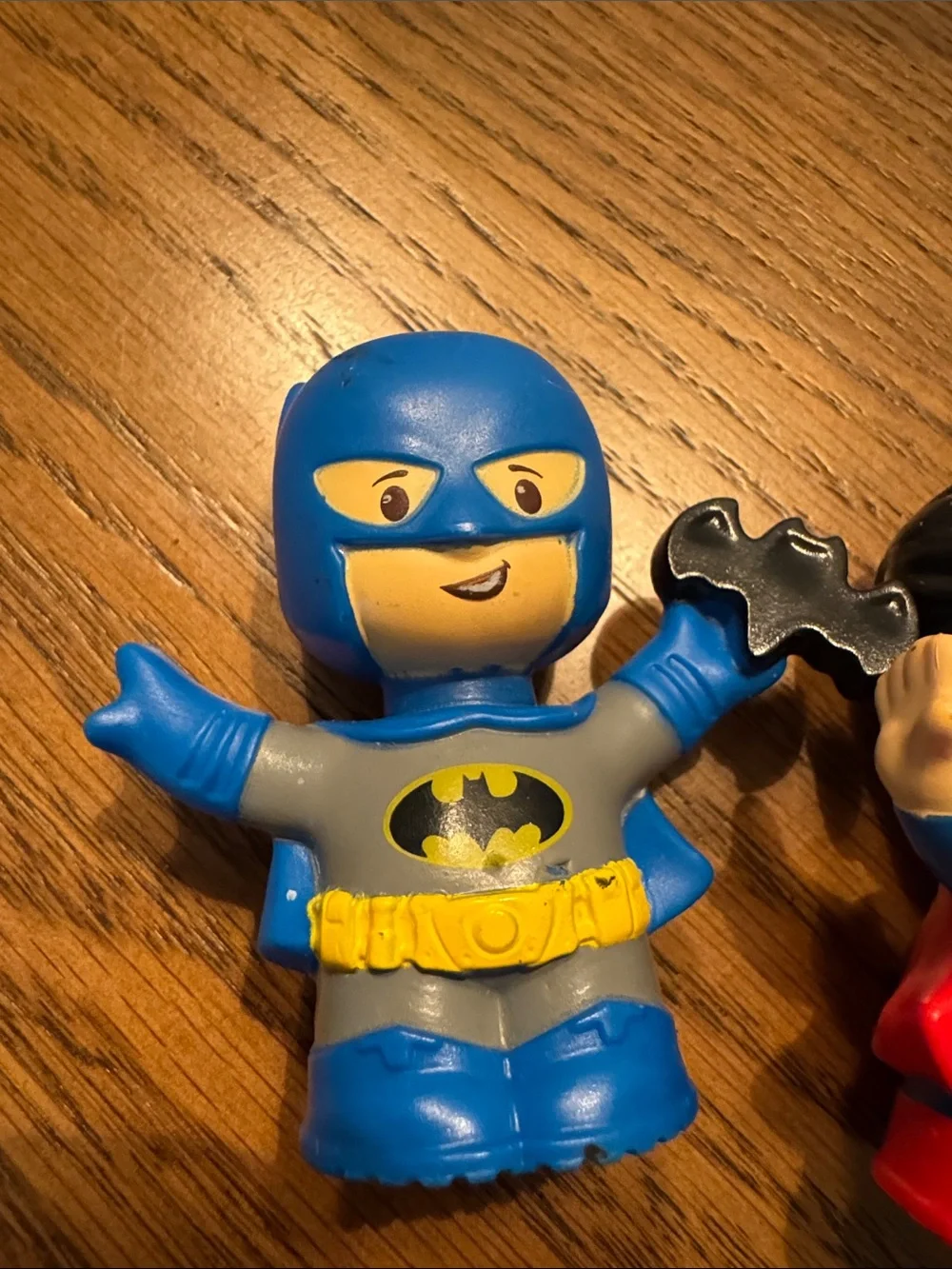 Little People Superhero Vinyl Toy Figures - Batman, Superman, Flash, Aquaman